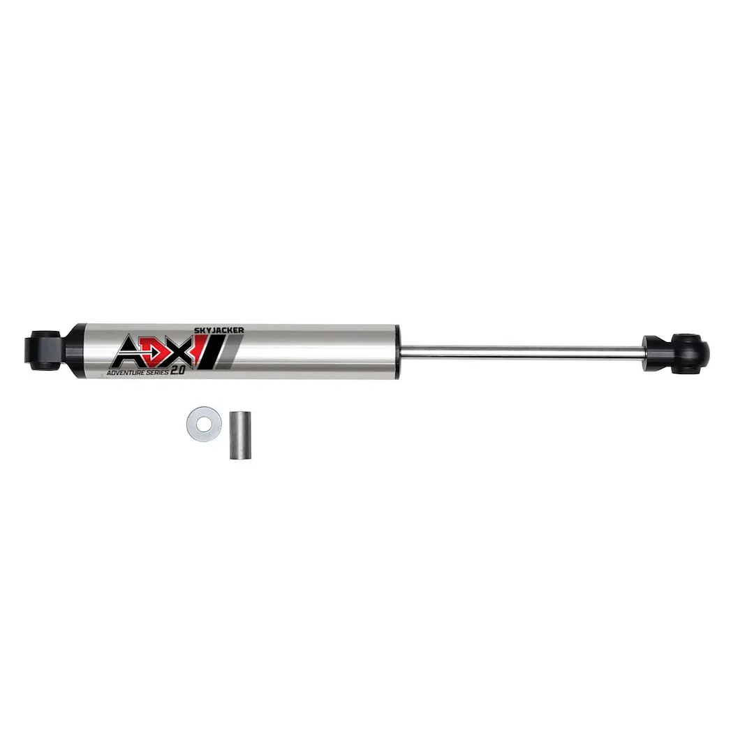 2099 – SKYJACKER Steering Stabilizer, Single Silver Stabilizer Without Shock Boot Mounts To OE Locations